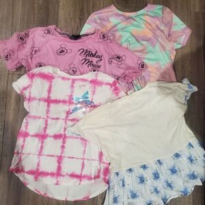 Girl Tops Size 10-12 Kids Shirts Multicolored 4 Pieces